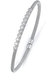 Sterling Silver Cubic Zirconium Bangle
