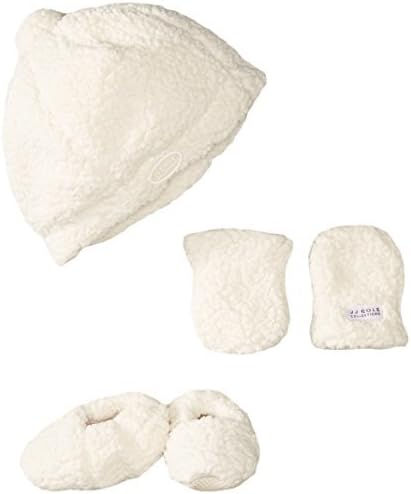 Jj Cole Bundleme Shearling Baby Hat, Mittens And Booties Set by JJ Cole