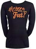 Spoilt Rotten - Has Anyone Seen My Feet - Maternity Top Maternity Clothes Black, Medium, M