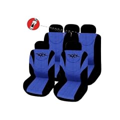 Eufab 28271 Schonbezug-Set, Tribal 17-teilig,  blau mit Tribal Zeichen, gestickt