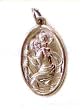 St. Christopher Silver Plated Oxidized Medal - MADE IN ITALY