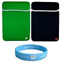 Black - Green Reversible 2 Side Soft Sleeve for 13.3 Inch Acer Aspire Timeline AS3810TZ-4880 Apple MacBook MB466LL/A Apple MacBook MC240LL/A Apple MacBook Air MC234LL/A Sony VAIO VGN-SR430J/B