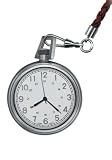 Men's Silver-Tone Pocket Watch with Leather Pouch and Lanyard, 9170SX