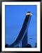 Homemkollen, built for the1952 Winter Olympic Games, Norway Framed Art Poster Print by Russell Young, 39x49