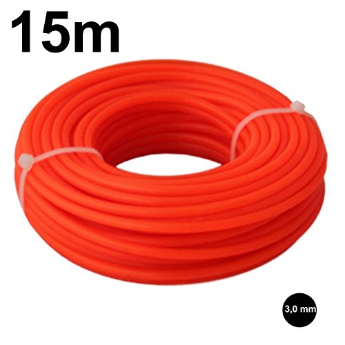 15 Meter Mähfaden 3mm Trimmerschnur Trimmerfaden Motorsense Freischneider
