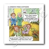 Londons Times Funny Famous Cartoons - Russia vs. Barbie Dolls - Iron on Heat Transfers