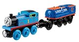 Fisher-Price Thomas the Train Wooden Railway Battery-Operated Booster Steam Car with Thomas