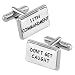 11th Commandment by Necktie Accessories silver silver plated cufflinks