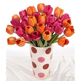 Valentine's Day Flowers - 30 Candy Heart Tulips