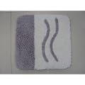 2tlg Set Microfaser Mikrofaser Badgarnitur Badteppich HELENA 60 x 100 cm und WC-Vorleger 60 x 50 cm silbergrau Badvorleger Badematte