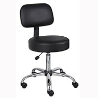 Boss Medical Stool with Back Cushion - Black