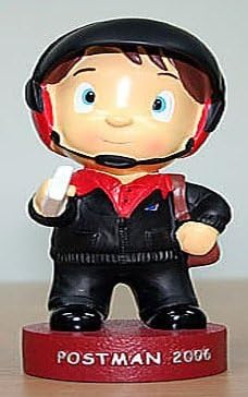 Year 2006 BC, Thailand Postman Chic Statue Model Resin Collectible Doll, Measuring About 6.5 X 6.5 X 13.5 Cm, Weight 275 G (9.70 Oz), 6 Styles in a Unique Collection Available to Choose