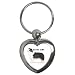 Border Collie Key Chain (Heart)