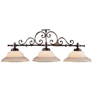Metropolitan Island Light N1220-26 Linear (21H x 57W) Pool Table 3-LT 450w Pendant in Aged... by Metrolpolitan Lighting