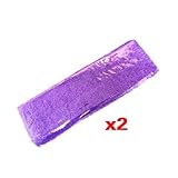 SODIAL(R) Athletic Sports Terry Stretch Sweat Band Headband Purple 2 Pcs
