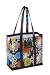 Bungalow Scout - Mini Deano Tote Bag - Spirographic Floral w/ Black Faux Leather Trim - 12556