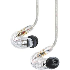 Shure SE215-CL Live Sound Monitor, Clear