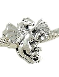 Authentic Biagi Sterling Flying Dragon Bead for European Charm Bracelet