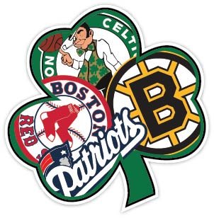 BOSTON Fan Sport Flag Irish 6"x6" Sticker Decal Vinyl Bruins Patriots Celtics Red Sox