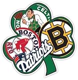 BOSTON Fan Sport Flag Irish 4"x4" Sticker Decal Vinyl Bruins Patriots Celtics Red Sox
