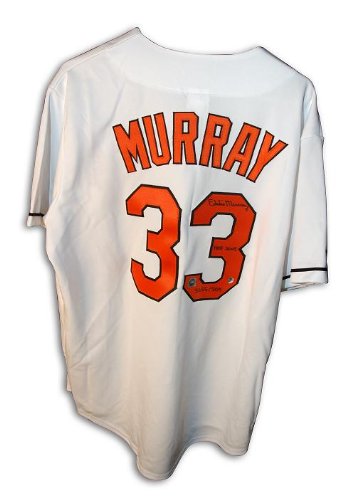 Eddie Murray Hand Signed Baltimore Orioles White Majestic Jersey