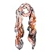Elegant Soft Bamboo & Butterfly Print Watercolor Scarf, Rust