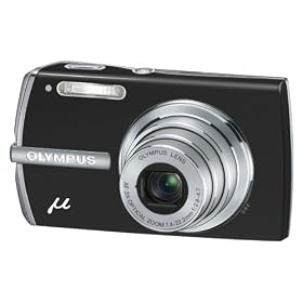 Olympus Mju 1200 Digital Compact Camera - Black(12MP, 3x Optical Zoom) 2.7" LCD, Luxury Kit inc. Leather Case & Watch
