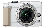 OLYMPUS マイクロ一眼 PEN E-PL1レンズキット ホワイト E-PL1 LKIT WHT 画像