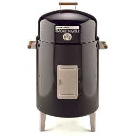 Brinkmann 810-5301-6 Smoke'N Grill Charcoal Smoker and Grill, Black