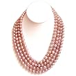 HinsonGayle 8.5-9.5mm Pink Baroque Pearl Rope Necklace 82 Inches