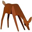 Medium Rusty Grazing Doe Sculptures