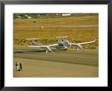 The White Knight Aircraft with Spaceshipone Underneath on a Runway Photography Framed Art Poster Print by Jim Sugar, 31x25