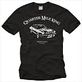 Ford Mustang T-Shirts f�r Herren schwarz QUARTER MILE KING Logo grau Gr��e S-XXXL