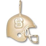 North Carolina State S NC Helmet Pendant (14kt)