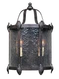 World Imports Lighting 1744-90 Montreaux 4-Light Chandelier with Black Crystals and Shades, Antique Gold