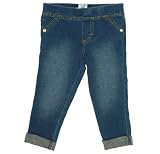 Flapdoodles Girl's Elastic Waist Cuffed Jeans