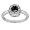 10k White Gold Black and White Diamond Ring (1 cttw), Size 5