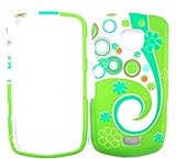 Samsung Driod Charge i510 Flowers and Circles on Light Green Hard Case, Cov ....