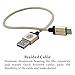 USB C to USB, iOrange-E Type C 1ft Braided Cable with Aluminum Connector for 2015 Macbook 12'', LG G5, OnePlus 2, Nexus 6P, 5X, Lumia 950, Nokia N1 Tablet, Nextbit Robin and Other USB C Devices, Gold