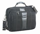 Eddie Bauer EBVY80-BLK 17" Voyager Series Laptop Messenger Brief with Front Zip Organizer Section - Black