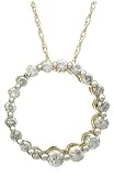 10k Yellow Gold Journey Circle Pendant (1/2 cttw, H-I Color, I3 Clarity)