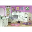 Berg 22-909-28-KNOB(96) Sierra Collection Full over Twin Size Captain's Bed for Two with Stairs