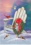 Holiday Wreath Adirondack Chair in Snow Standard Flag