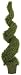 5 ft Outdoor Artificial Rosemary Spiral Topiary Tree