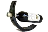 single bottle balancing black wine bottle holder display rack stand made from lacquered wood lacquerware
