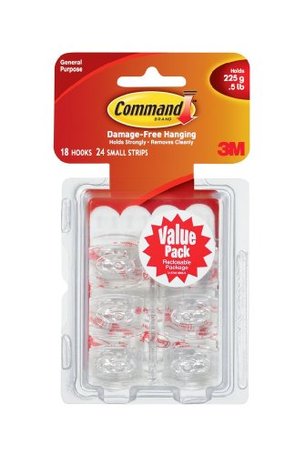 Command 17006-VP Mini Hooks Value Pack. 18 Hooks 24 Strips