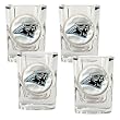 Carolina Panthers 4pc 2oz Square Shot Glass Set NFL Football