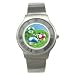 Stainless Steel Watch of Super Mario Bros. Mushrooms (Green and Red 1 Up Mushrooms, and Blue Mini Ma