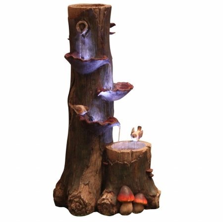 Outdoor Polyresin Tree Fountain with Light