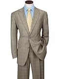 Tan & Olive Windowpane Suit